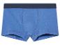 Blauwe katoenen boxershorts.