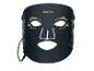Zwart LED gezichtsmasker met gouden bloemmotieven en uitsparingen voor ogen, neus en mond.