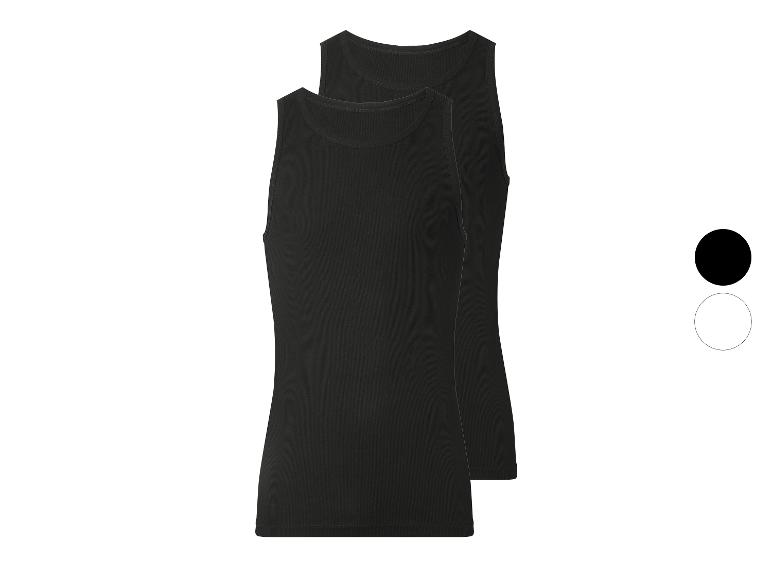 Twee zwarte geribbelde tanktops voor dames