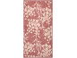 Roze badmat met een licht bloemenpatroon