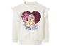 Witte kinderhoodie met paillettenhart, prinsessenprint en de tekst 'Follow your Heart'.
