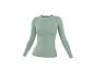 Lichtgroene sporttop met lange mouwen en getextureerde zijpanelen