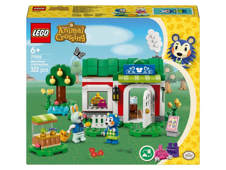 LEGO Animal Crossing Able Sisters Kledingwinkel set met figuren.