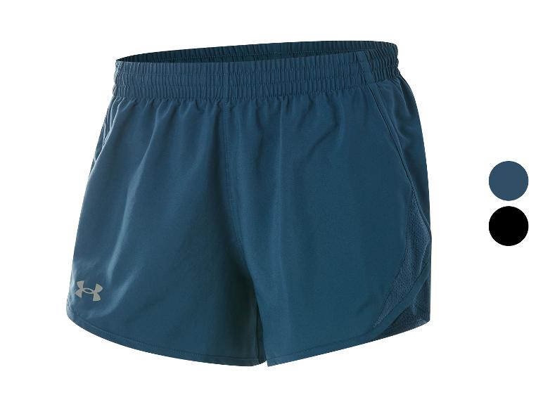 Blauwe sportshorts met elastische tailleband en logo