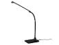 Zwarte LED-bureaulamp met flexibele arm en rechthoekige voet