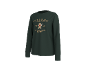 Donkergroen shirt met lange mouwen, peperkoekmannetje en 'Little Claus' Bakery' opdruk
