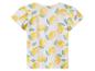 Wit kinder T-shirt met korte mouwen en citroenprint.