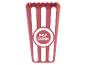 Een rood-wit gestreept popcornbakje.