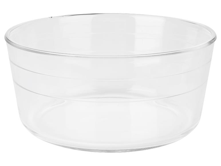 Transparante glazen kom voor de keuken.