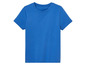 Blauw T-shirt met korte mouwen.