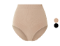 Hoge taille slipjes in beige en zwart.