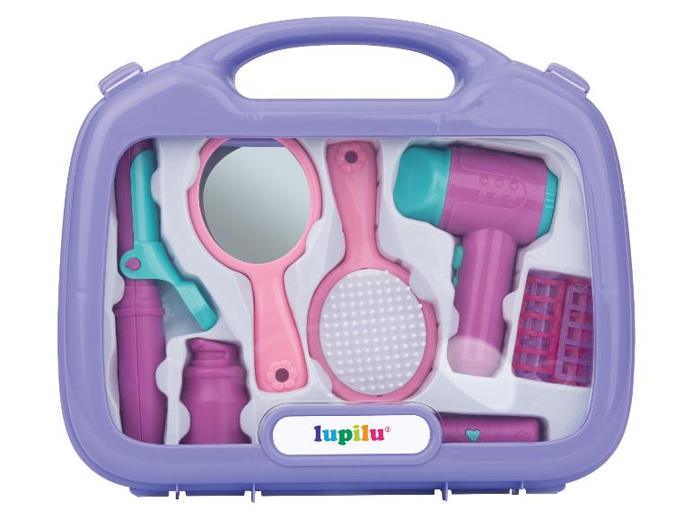 Lupilu speelset met föhn, spiegel en haarstylingaccessoires.