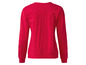 Een rood dames sweatshirt met lange mouwen.