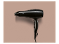 Een zwarte Cien Beauty haardroger op een beige achtergrond.