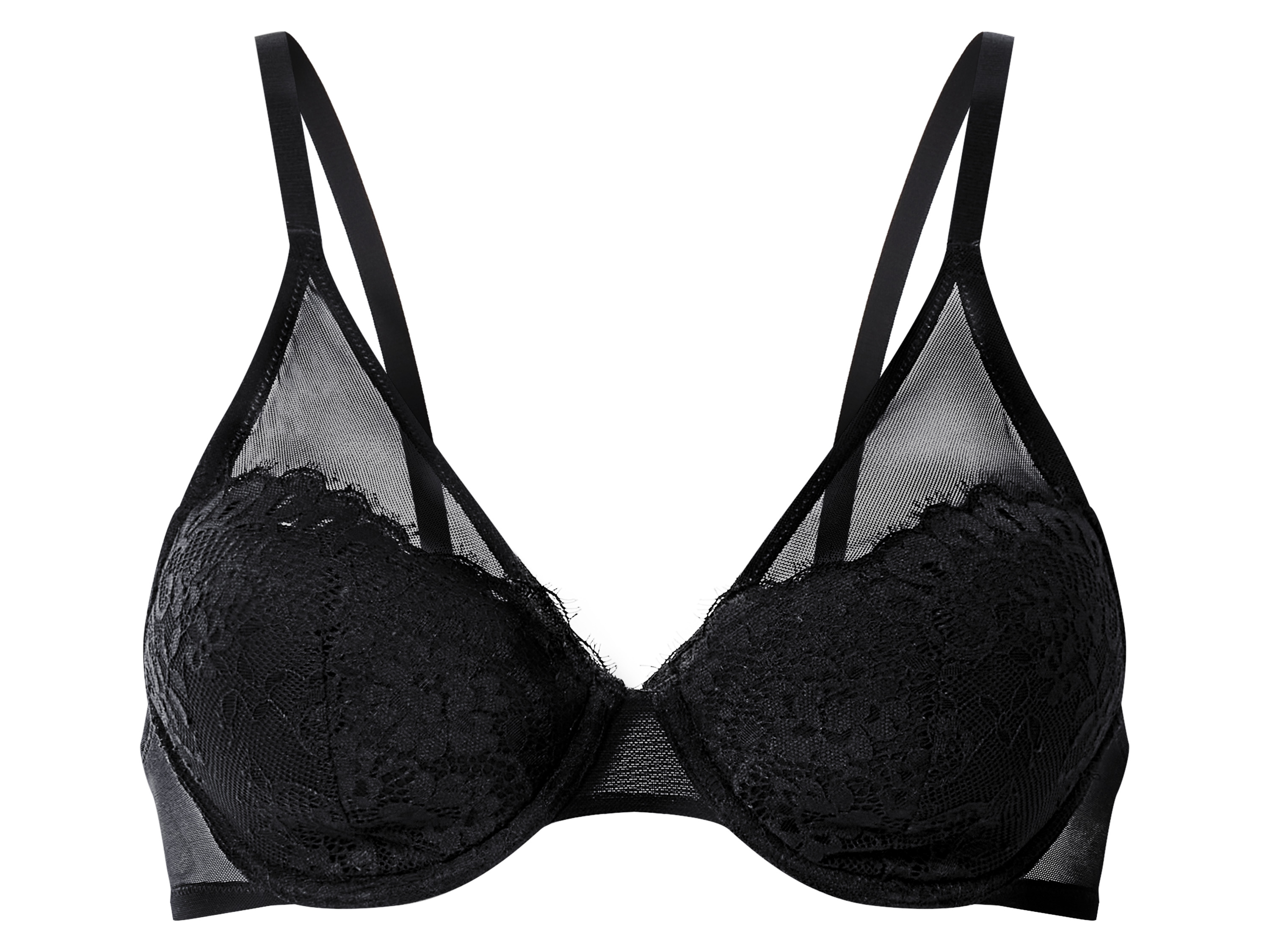 esmara Dames bh met kant (Zwart, 80B)