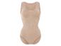 Een beige, naadloze bodysuit voor vrouwen.