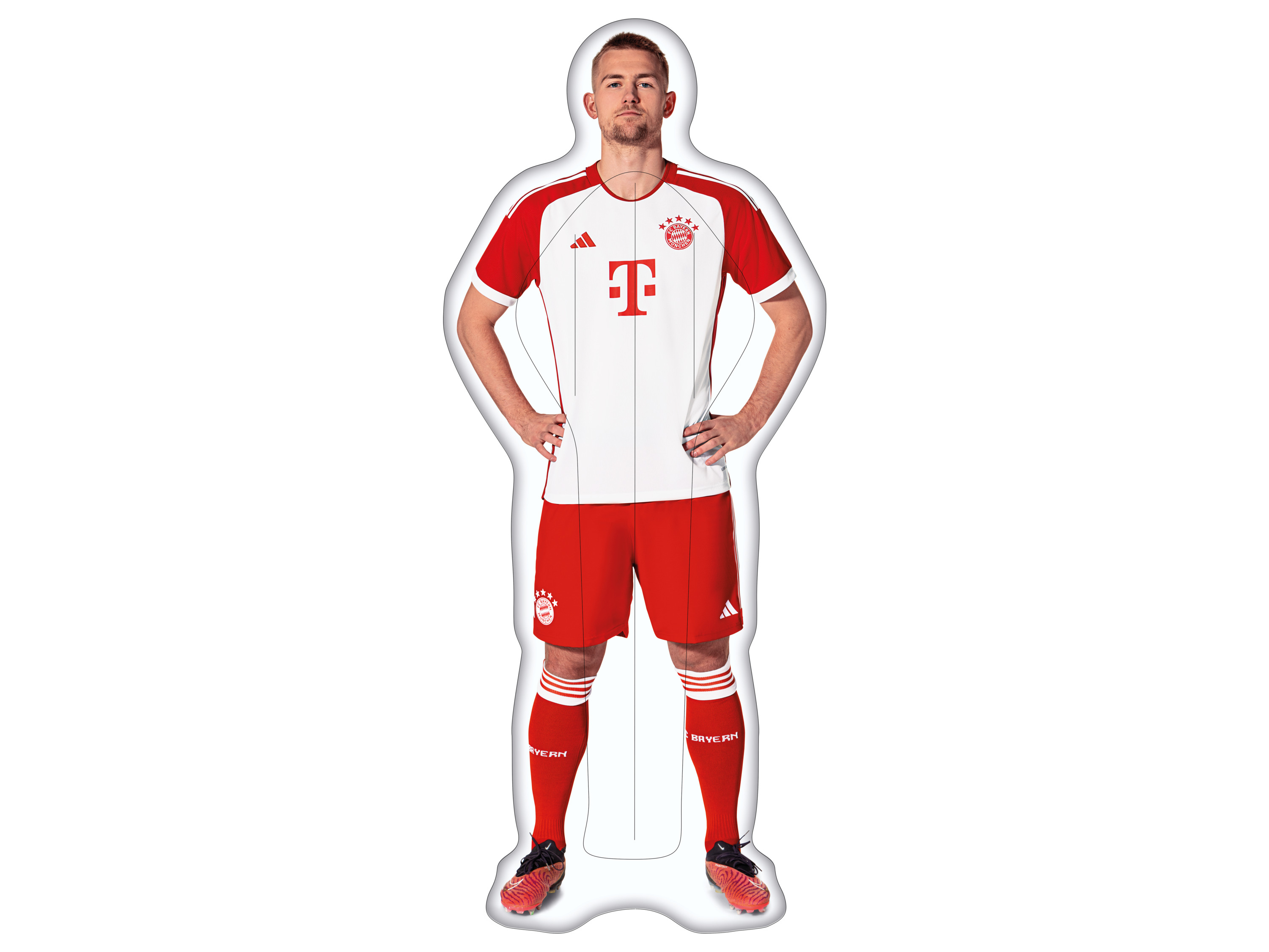 HAPPY PEOPLE FC Bayern München voetbalspeler luchtbed, 186 x 74 cm (16084 FCB de Ligt, 190 x 80 cm)