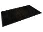 Zwarte rechthoekige deurmat met een zwarte rand.