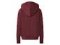 Bordeauxrode hoodie, achteraanzicht.