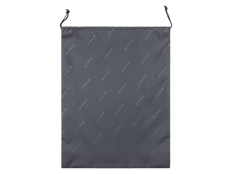 Grijze trektouwzak met Topmove logo.