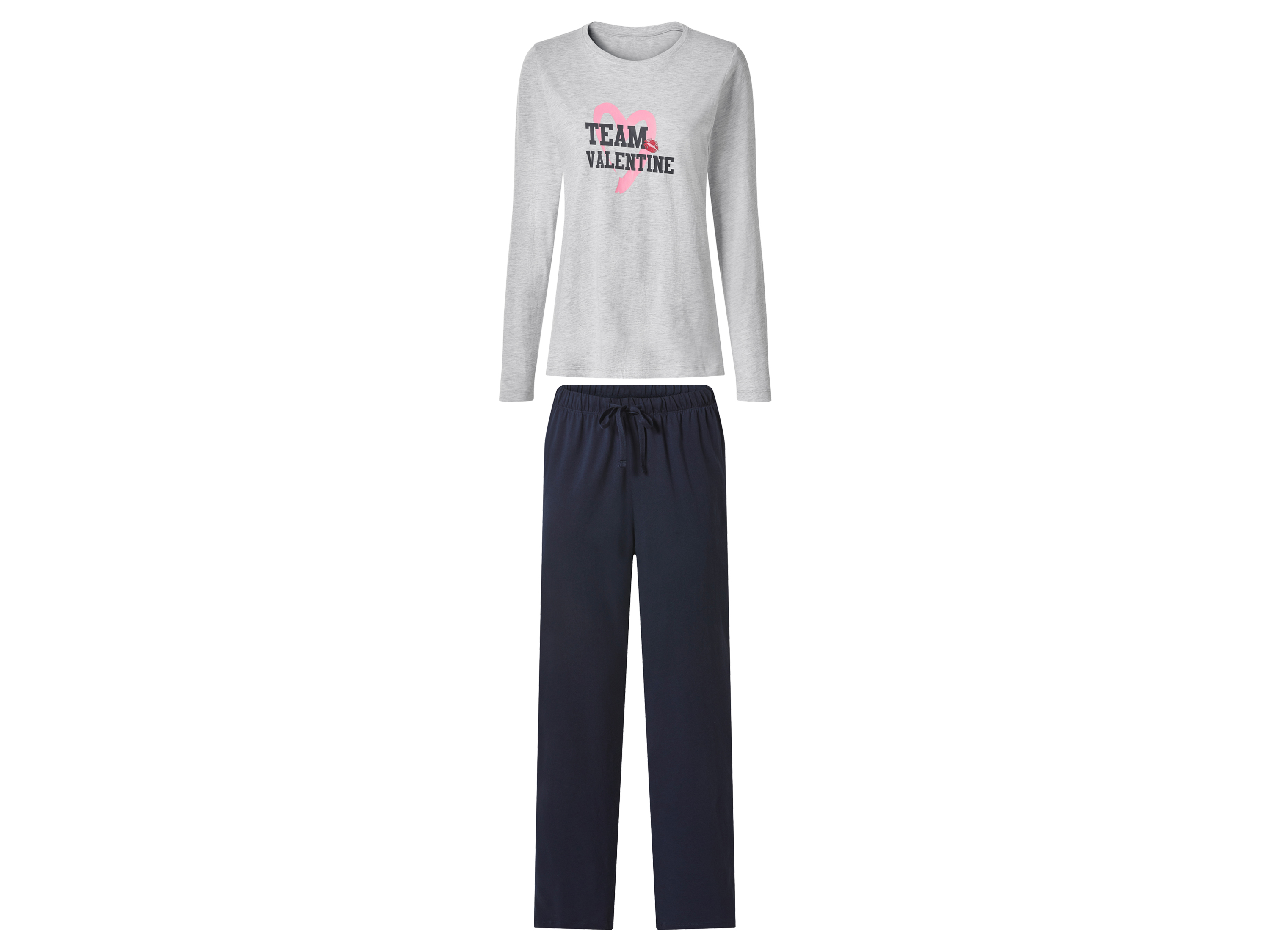 esmara Dames pyjama (Lichtgrijs/navy, XS (32/34))