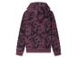 Bordeauxrode hoodie met een abstract patroon.
