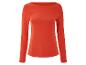 Een oranje longsleeve shirt voor dames.