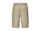 Beige cargoshorts met cargzakken.