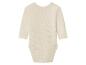 Lange mouwen baby romper in beige met geribbelde textuur