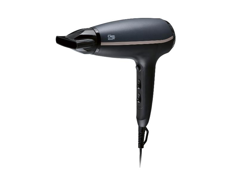 Zwarte föhn met gouden streep en concentratoropzetstuk