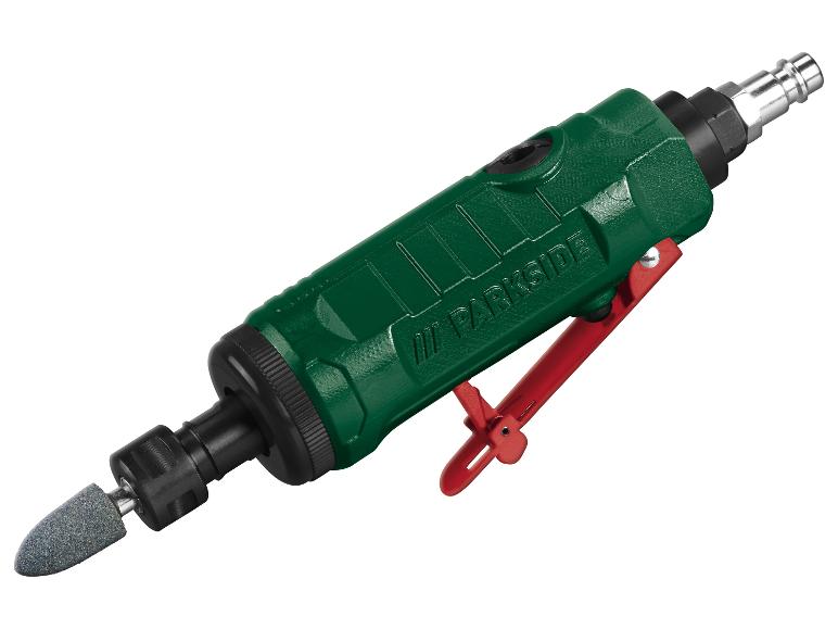 Groene PARKISDE pneumatische slijper met conisch slijphulpstuk