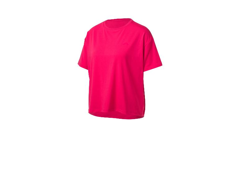 Een roze T-shirt met korte mouwen.