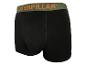 Zwarte herenboxershort met groene tailleband en opschrift