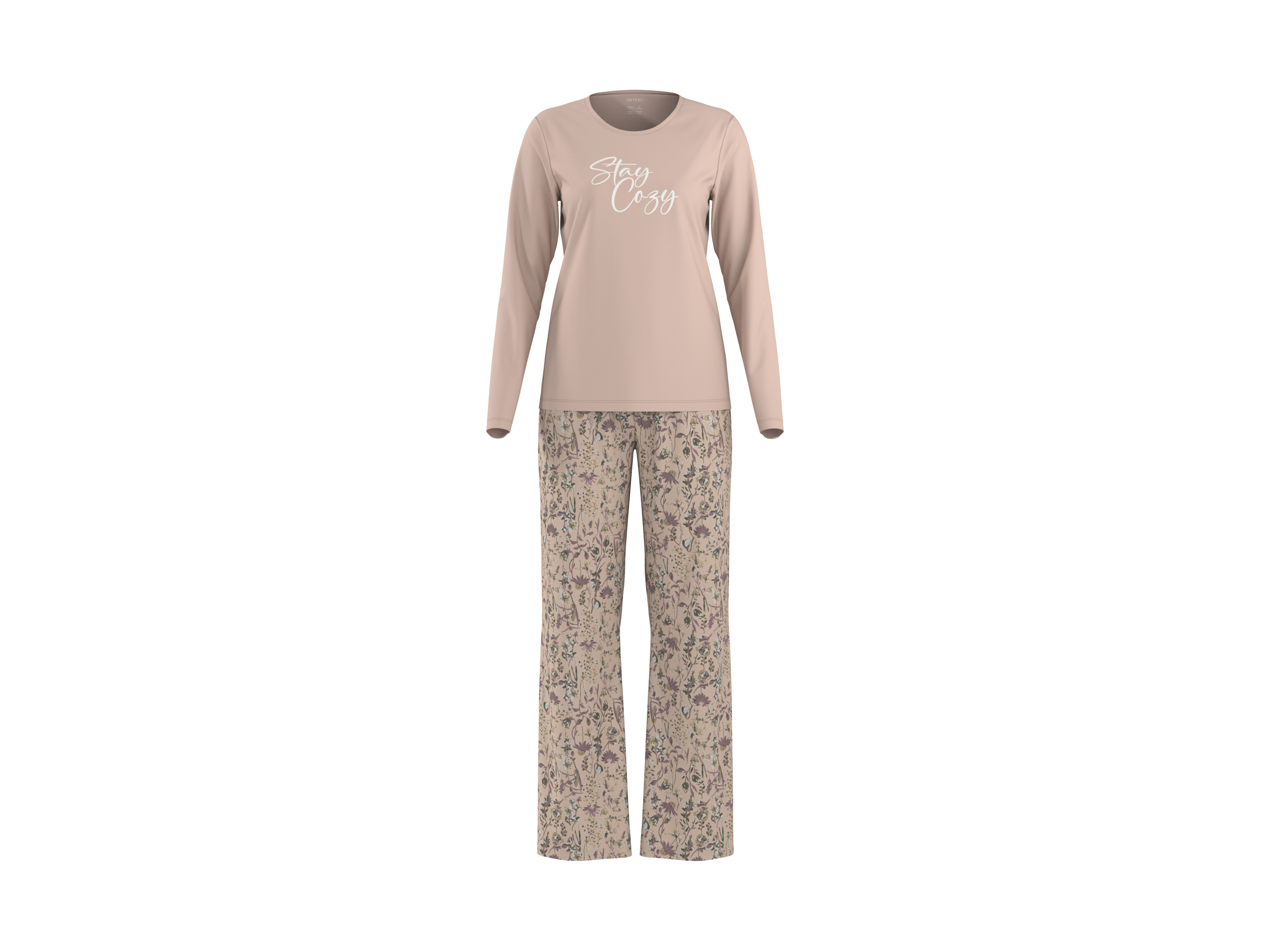 ESMARA Dames pyjama (Lichtroze, M (40/42))
