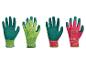 Parkside werkhandschoenen: groen en roze, versterkte bescherming.