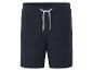 Donkerblauwe sport shorts met trekkoord.