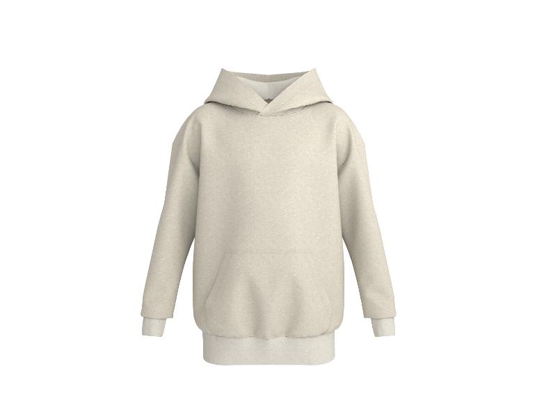 Lichtgekleurde hoodie met kangoeroezak en geribde manchetten en zoom.