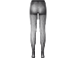 Zwarte panty met patroon, achteraanzicht.