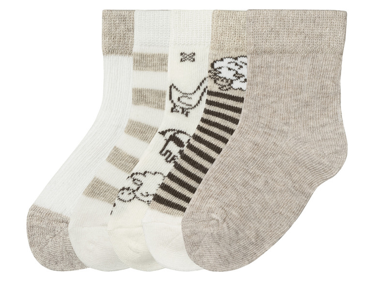Ga naar volledige schermweergave: lupilu® Baby jongens sokken, 5 paar, met biologisch katoen - afbeelding 8