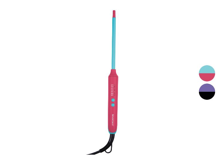 SilverCrest krultang in roze en turquoise.