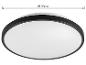 Ronde zwart-witte LED plafondlamp, met een diameter van 33 cm