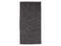 Donkergrijze badhanddoek op een witte achtergrond.