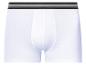 Witte boxershorts voor heren met zwarte band.