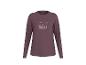 Pruimkleurig T-shirt met lange mouwen met de tekst 'Let's Stay in BED'