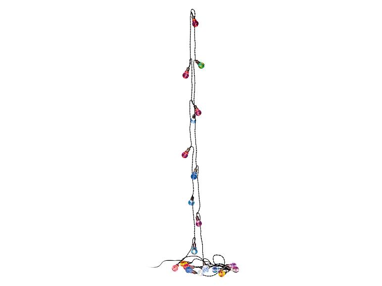 Kleurrijke kerstverlichting op een witte achtergrond