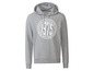 Grijze hoodie met een 'Original Blue' 1975 logo.