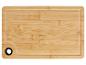 Rechthoekig bamboe snijplank met handvat.