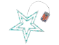 LED-lichtster met batterijen, ideaal voor kerstdecoraties.