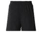 Zwarte shorts met elastische tailleband en gekreukelde textuur.