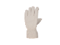 Beige skihandschoen met elastische manchet.